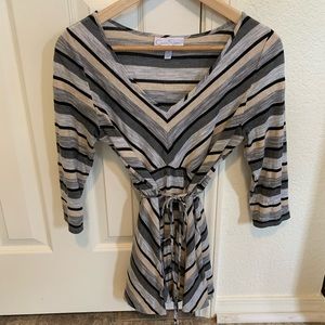 Jessica Simpson for Motherhood Maternity Striped Long Sleeve size Medium